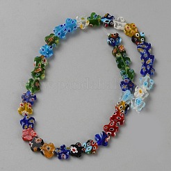 Millefiori стекло бисер нитей LAMP-WH0010-08