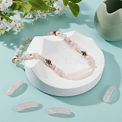 5 breloque connecteur en quartz rose naturel&nbsp;G-BC0001-56B
