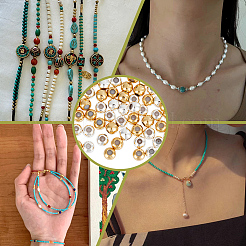 80шт 2-х цветные латунные бусины KK-ME0001-99