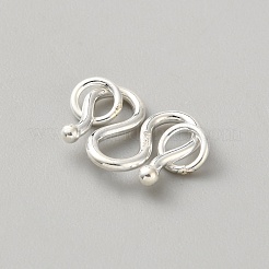 925 sterling silver fermagli s-gancio&nbsp;STER-WH0009-34C