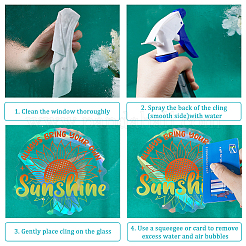 Домашнее животное радужное окно цепляется за наклейки&nbsp;DIY-WH0409-70H