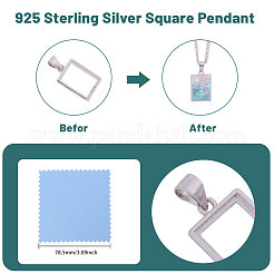 1 шт. 925 оправы для подвески из стерлингового серебра в форме кабошона STER-BC0002-77B