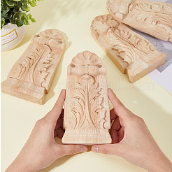 Резная накладка из каучукового дерева&nbsp;LS-AJEW-WH0248-463