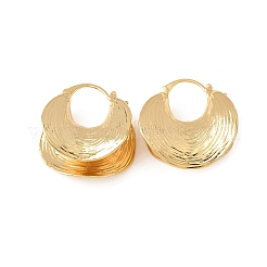 Серьги-кольца из текстурированной луны и латуни EJEW-D346-10G