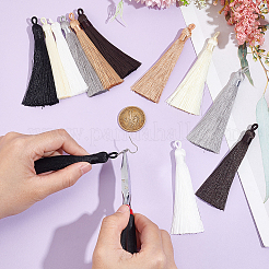 12 шт. 6 цвета нейлоновые кисточки большие подвесные украшения FIND-UN0002-60