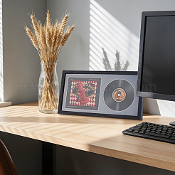 MDF-Platte Glas CD-Displayständer&nbsp;ODIS-WH0007-98B