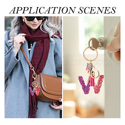 Porte-clés papillon en résine et alliage&nbsp;KEYC-TADJ0002-02G-W