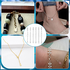 6 Stück 6 Stile Messingenden mit Kette&nbsp;FIND-PH0060-21P