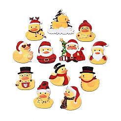 12 шт. Рождественские подвесные украшения в виде утки с односторонним УФ-отпечатком WOOD-N020-14