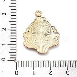 クリスマステーマ合金エナメルペンダント  ライトゴールド  クリスマスツリー  28x22x2mm  穴：1.8mm&nbsp;X-ENAM-D060-04F
