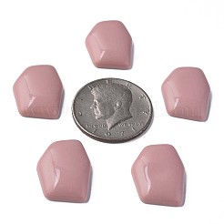 オペークアクリルカボション  不規則な六角形  淡いバイオレットレッド  25.5x19.5x5.5mm  約253個/500g&nbsp;MACR-S373-143-A14