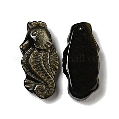 Natürliche goldene Schein Obsidian Anhänger&nbsp;G-D471-01