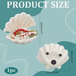 Piatto per gioielli in ceramica a forma di conchiglia&nbsp;AJEW-WH0016-35A
