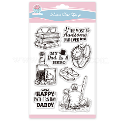 Tampons transparents en plastique pvc personnalisés&nbsp;DIY-WH0448-0807