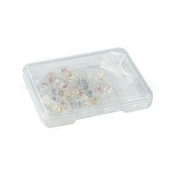 40 шт. 4-цветные долговечные латунные силиконовые гайки для ушей KK-FS0001-49