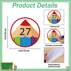 42 шт. самоклеящиеся бумажные декоративные наклейки с цифрами DIY-WH0646-006