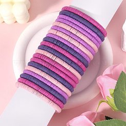 Ensemble de bracelets extensibles de surfeur heishi en argile polymère&nbsp;BJEW-SW00129