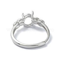 Регулируемые 925 серебряные серьги с 4 зубцами STER-K179-33P