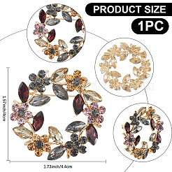 1 шт. булавки для лацкана со стразами из сплава&nbsp;JEWB-CP0001-44