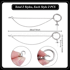 4 stücke 2 arten kreuz eisen kette boot strap ketten&nbsp;HJEW-PH02024