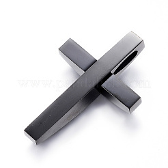 304ステンレスペンダント  クロス  ガンメタ色  40x26.7x7mm  穴：9x3.5mm&nbsp;STAS-H329-31B