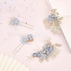 Набор расчесок и вилок для волос со стразами для новобрачных&nbsp;PHAR-WH0015-06G