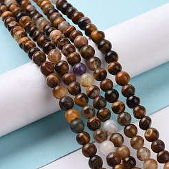 Естественный желтый тигровый глаз бисер нитей G-H238-6mm-1