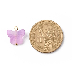 Матовые двухцветные подвески из прозрачного акрила PALLOY-JF01810-02