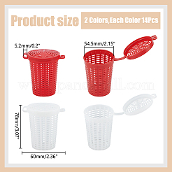 28 шт. 2-цветная пластиковая рыболовная клетка для приманки&nbsp;AJEW-WR0003-05