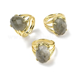 Anelli aperti del polsino in ottone&nbsp;RJEW-D347-03G-16