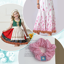 16 ярд хлопковых кружевных лент с цветочной вышивкой OCOR-ME0001-21B