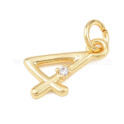 Messing micro pave klar zirkonia charme&nbsp;KK-P339-27G-04