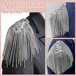 2 шт. овальные эполеты из железа AJEW-ME0001-51