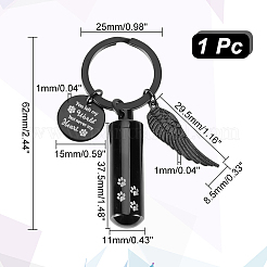 Брелки для ключей в виде урны с прахом из нержавеющей стали 304&nbsp;KEYC-WH0027-95