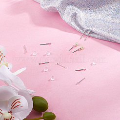 22 пара 925 плоских сережек-гвоздиков из стерлингового серебра&nbsp;STER-GO0001-58