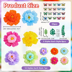 Papierblumenkugel-Anhängerdekorationen&nbsp;DIY-AR0005-36