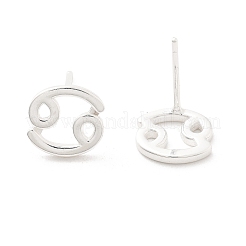 925 Sterling Silber Ohrstecker&nbsp;EJEW-K303-01S-04