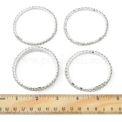 4 шт. 3 стильных латунных стрейч-браслета для тенниса со стразами для подруги BJEW-FS0001-06