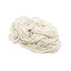 Imitat aus Polyester mit Perlenbesatz aus ABS-Kunststoff&nbsp;OCOR-WH0074-02