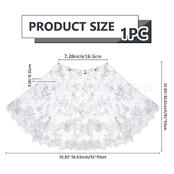 Съемные свадебные кружевные шали из полиэстера&nbsp;AJEW-WH0696-057