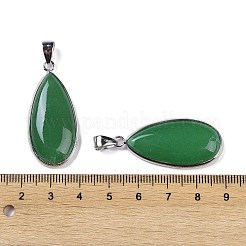 Естественный зеленый авантюрин подвески&nbsp;KK-F868-17P