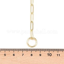 Halsketten aus Messing-Büroklammern und Lariat&nbsp;NJEW-H087-06G-G