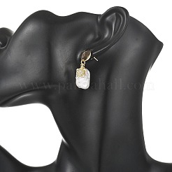 Ohrstecker mit Keshi-Perle aus natürlichem Barockgestein&nbsp;EJEW-JE07270