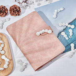 16 пара 2-х цветных китайских лягушек ручной работы с пуговицами и узлами AJEW-GF0005-19