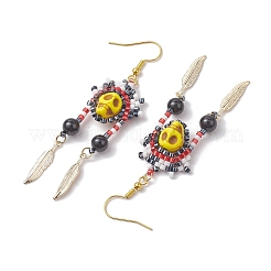 Железная болтающаяся серьга&nbsp;EJEW-MZ00189-04