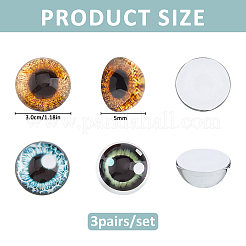 Dekoratives Okular aus Katzenauge aus Glas&nbsp;DIY-WH0671-559A
