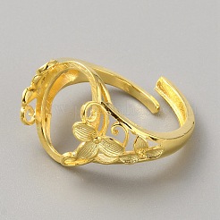 Componentes de anillo de latón ajustable&nbsp;LS-KK-WH0079-41G