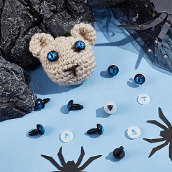 20 шт. пластиковые и стеклянные глаза для кукольных поделок KY-PH0001-98D