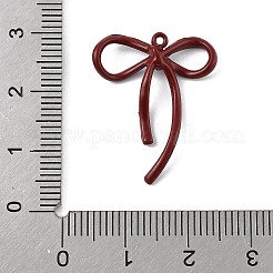 エナメルとの合金のペンダント  ゴシック様式  暗赤色  蝶結び  25x20.5x4mm  穴：1mm&nbsp;LS-PALLOY-V005-02A