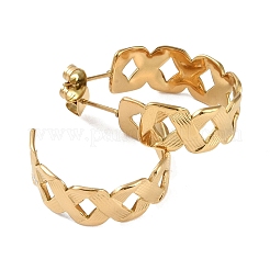 Плетеные серьги-гвоздики из нержавеющей стали 304&nbsp;EJEW-L283-050G